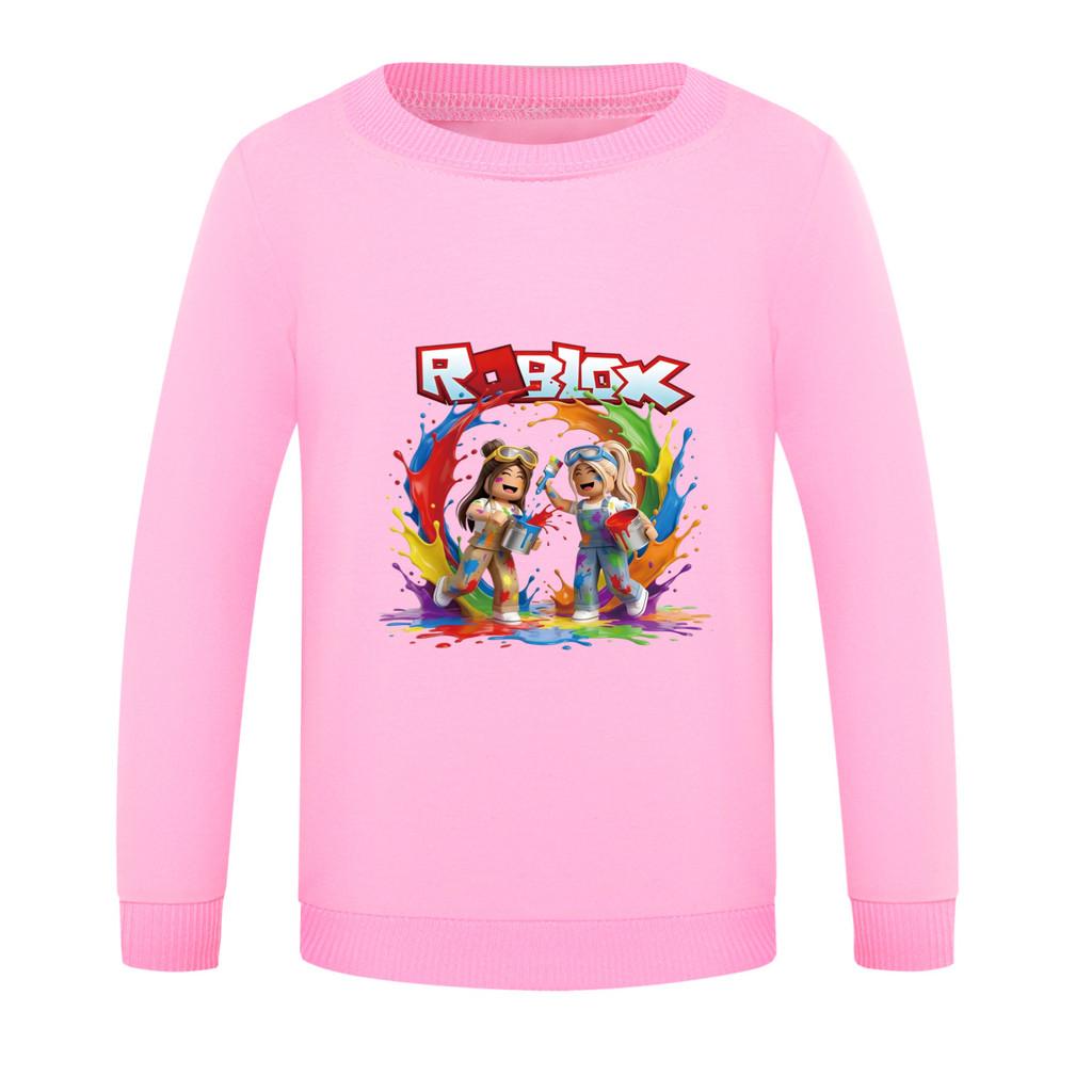 5577 Multi-color Children Boys Girls Roblox Printed Round Neck Long Sleeves Sweatshirt Top
