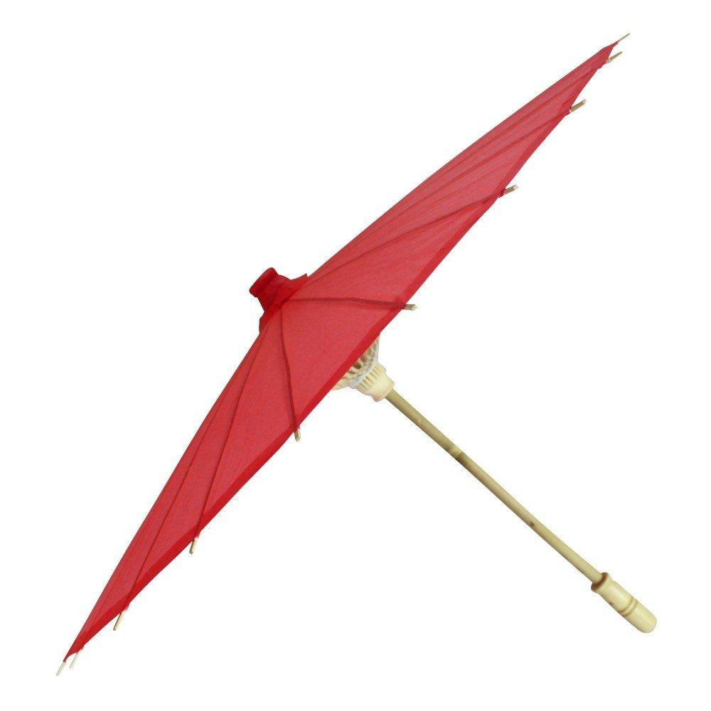Smiti Japanese Umbrella Paper Umbrella Parasol Plain 9 Colors Diameter 84cm Red