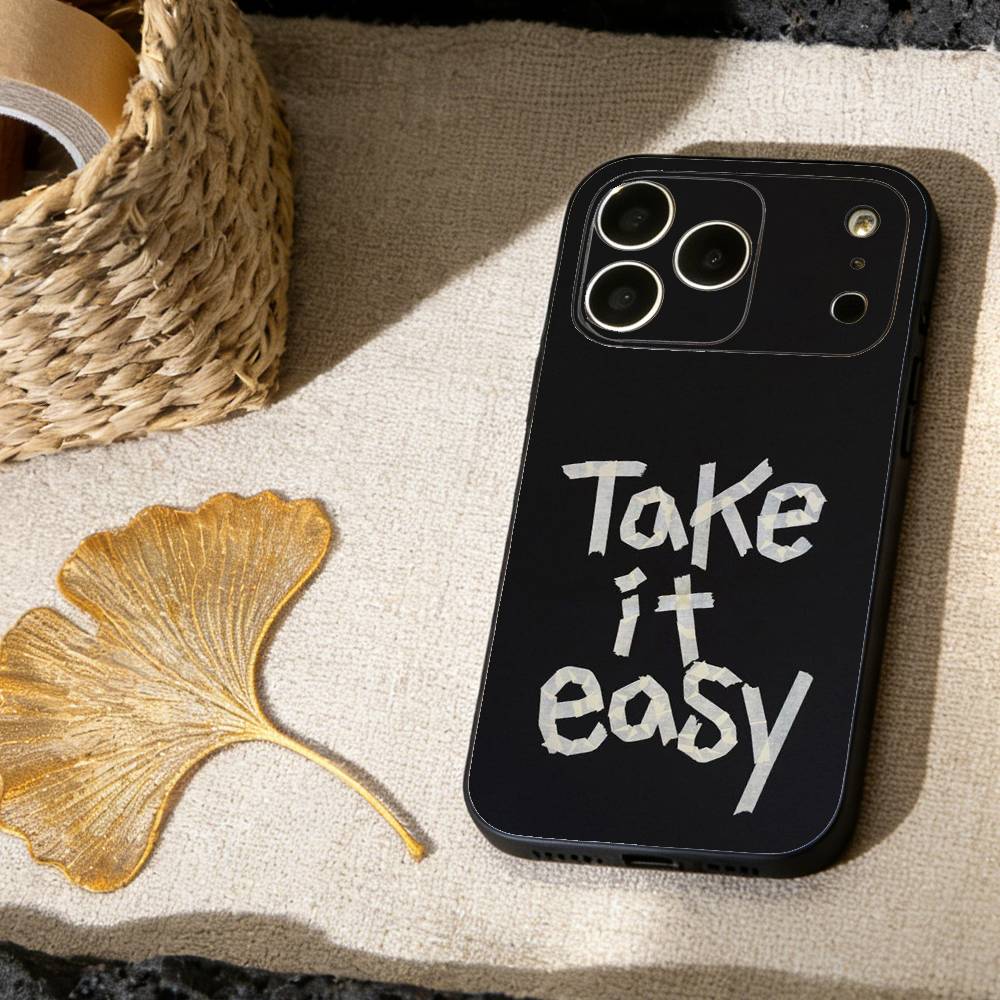 Handwritten Quote Art Phone Case For iPhone 17, 16,15,14,13,12,11 X XR Plus,Others Soft Black Cover