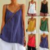 Women Cotton Linen Loose Camisole Summer Casual Tank Top