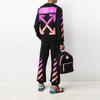 Off-White FW21 Colored Letter Logo Print Casual Knit Sweatpants Men Bottoms Black OMCH029R21FLE0011032-1