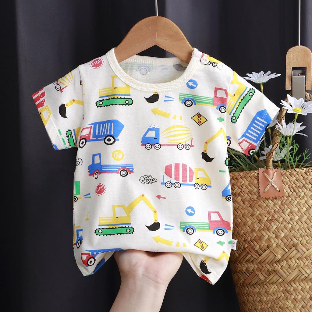 Children's Pure Cotton Short-Sleeved T-Shirt: Summer Style for Girls & Boys