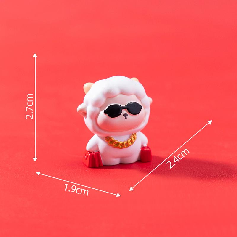 Cute 2027 Year Of The Sheep Resin Figurines With Lucky Design Perfect For Chinese New Year Home Desktop Decor Gifts
