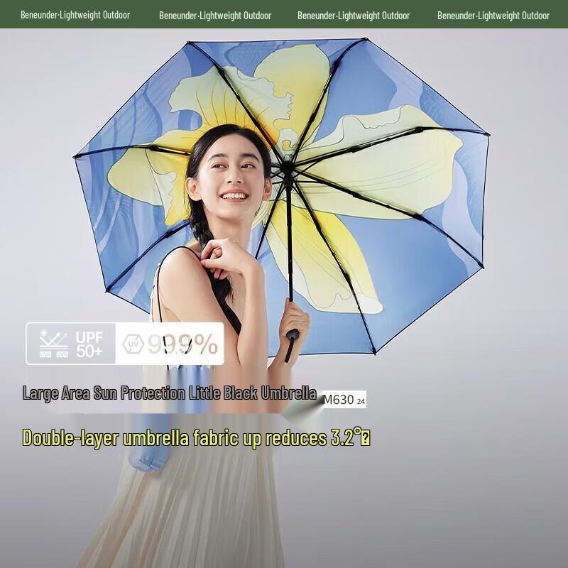 Beneunder Double-Layer UV Protection Sun & Rain Umbrella