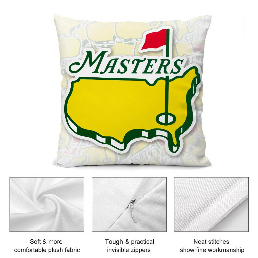 Masters Golf Printing Pillow Case Short Plush Pillow Covers Sofa Decorative Gift Home Double-sided Printing Cushion Cover
