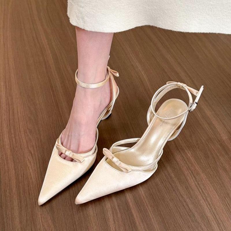 Fashion 2024 Summer Pointed Toe Women Sandals Fashion Street Style Shallow Flats Shoes Ladies Elegant Gladiator