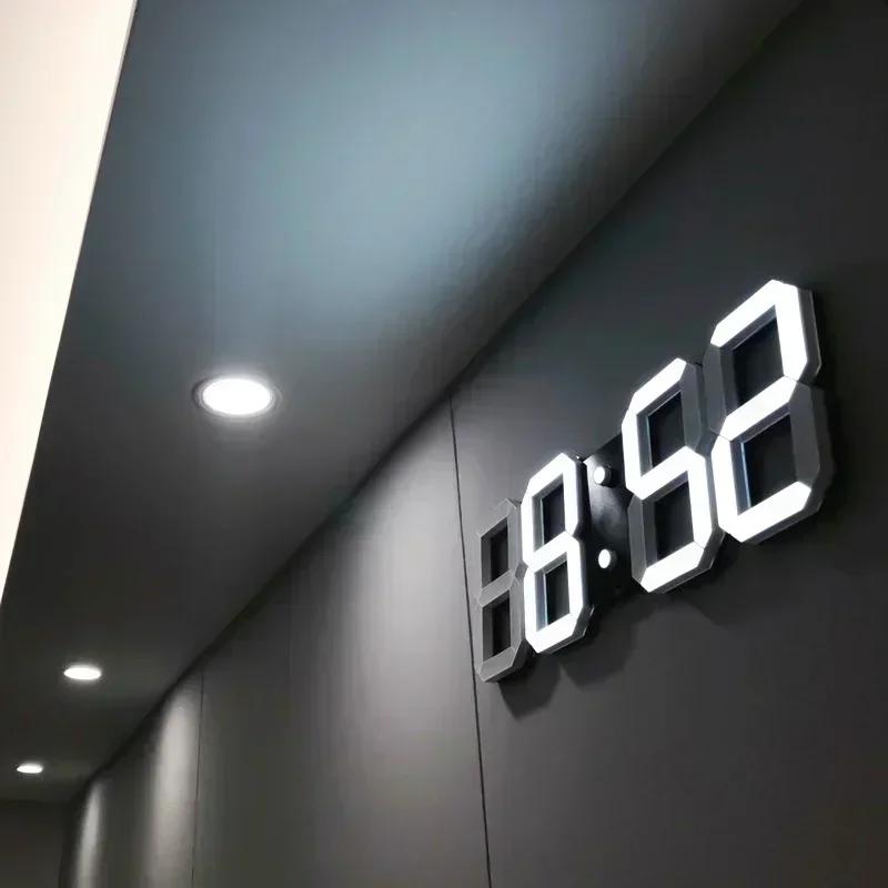 Digital Wall Clock Desk Watches Electronic Alarm Modern Home Decoration for Bedroom Decor Interior Led Table Clocks Living Room