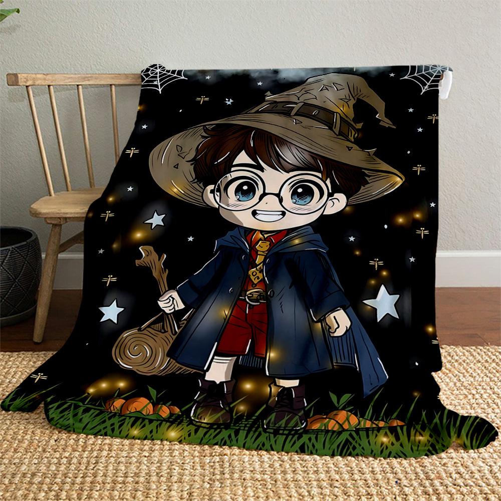 1pc wizard hat magic night Outdoor Flannel Throw Blanket All Season Soft Warmth,Home Decor 1031160