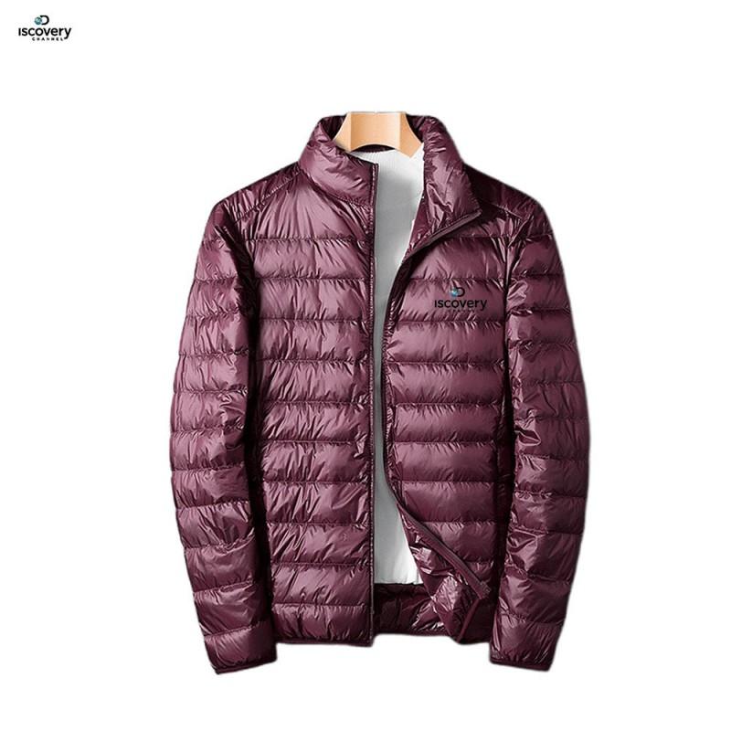 Mens Lightweight Winter Puffer Jacket Stand Collar Casual Sporty Warm Coat Teens