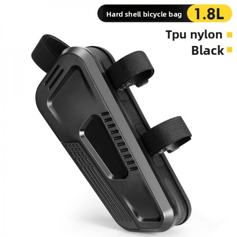 NEWBOLER Waterproof TPU Hard Shell Bike Top Tube Bag, Shockproof Large Capacity Front Beam Storage Pack for Outdoor Cycling MTB
