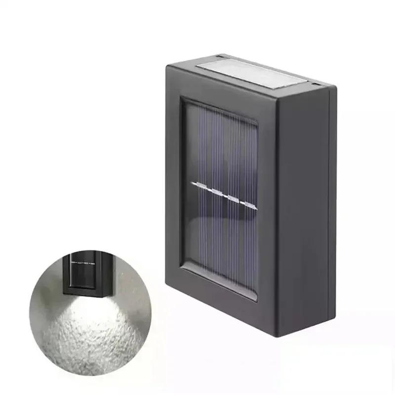Spoturi solare sus-jos de exterior, Lampă de perete impermeabilă alimentată solar, Lumină decorativă cu lumina soarelui pentru grădină, terasă, curte, alei, peisaj stradal