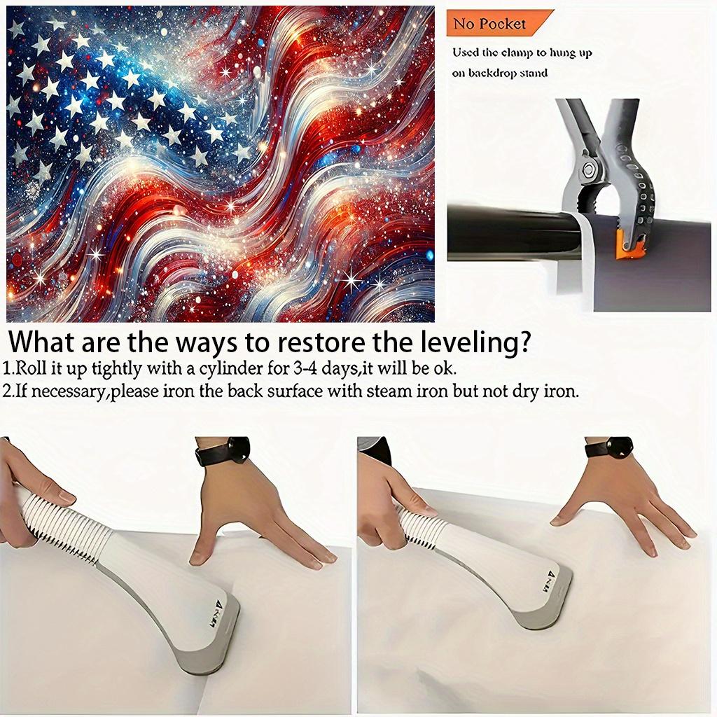 Art American Flag Tapestry Living Room Decoration Wave Starry Sky Elements Independence Day Room Decoration