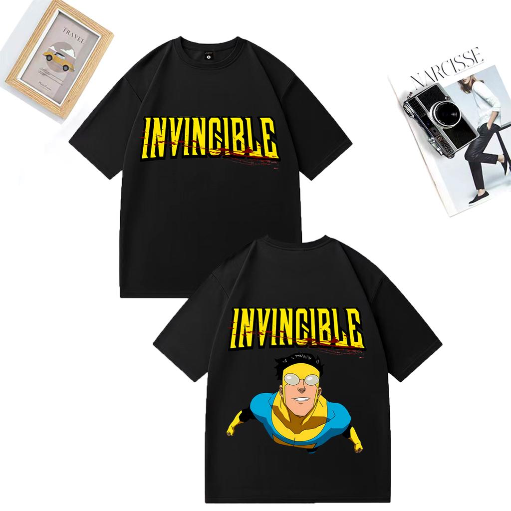 Unisexs and Womens Invincible Mark Superhero TShirt Anime Round Neck Hip Hop Style Casual  Vintage Oversized Cotton TShirts