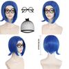 Inside Out Sadness Short Hair Cosplay Wig With Mechanism Style For Themed Parties