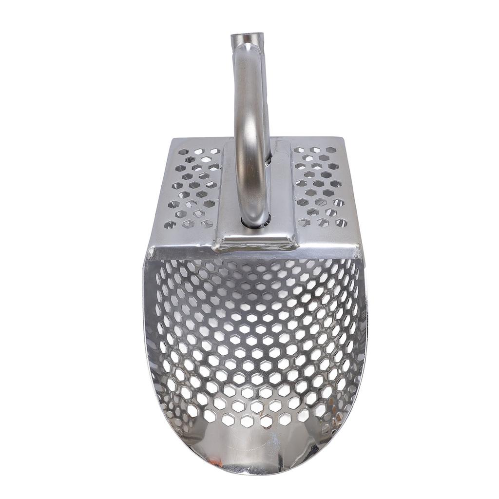 Stainless Steel Sand Shovel, Bch Metal Detection Shovel, Premium Sand Sifter Shovel with Efficient Toothed Sieve, Removable Handle for Sy Transport