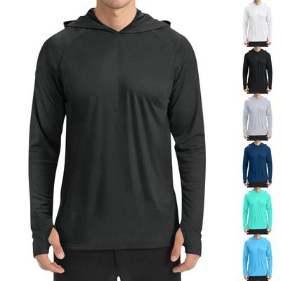 Men's Sun Shirt: Quick-Dry Long-Sleeve Hooded Sweatshirt / Quick-Dry Fishing Shirt