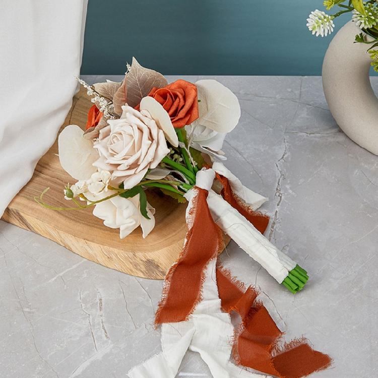 Realistic Wedding Corsages Wrist Flower Elegant Artificial Flower Bouquet for Bride and Bridesmaids in Vintage Styles