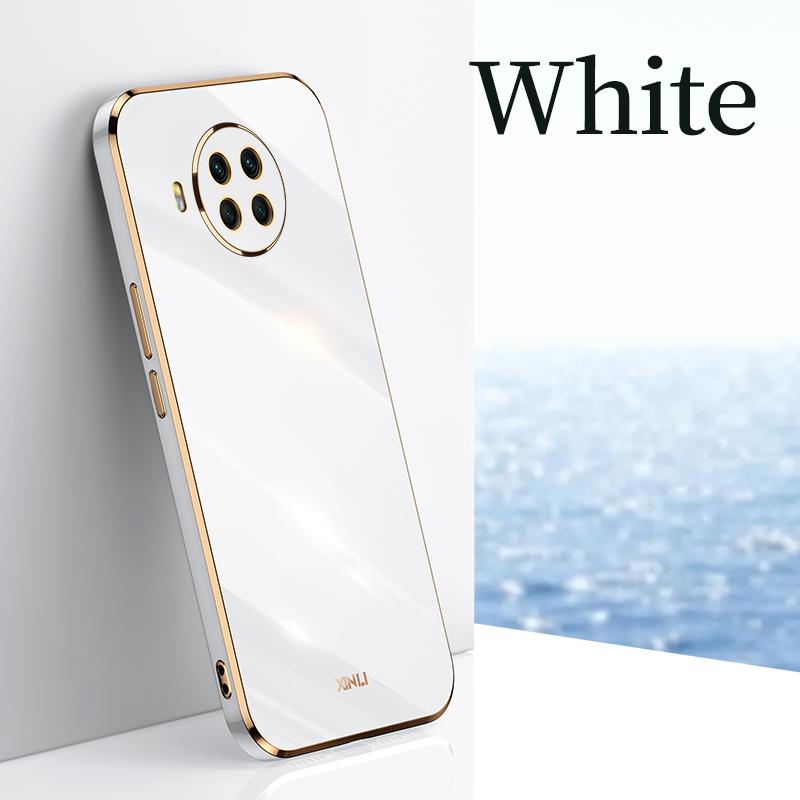 Pokovovaný štvorcový držiak na prsteň Puzdro na telefón Pre Xiaomi Mi 10t Lite 5G 10 T 10tlite Xiomi Mi10t Pro Luxusný mäkký silikónový kryt so stojanom