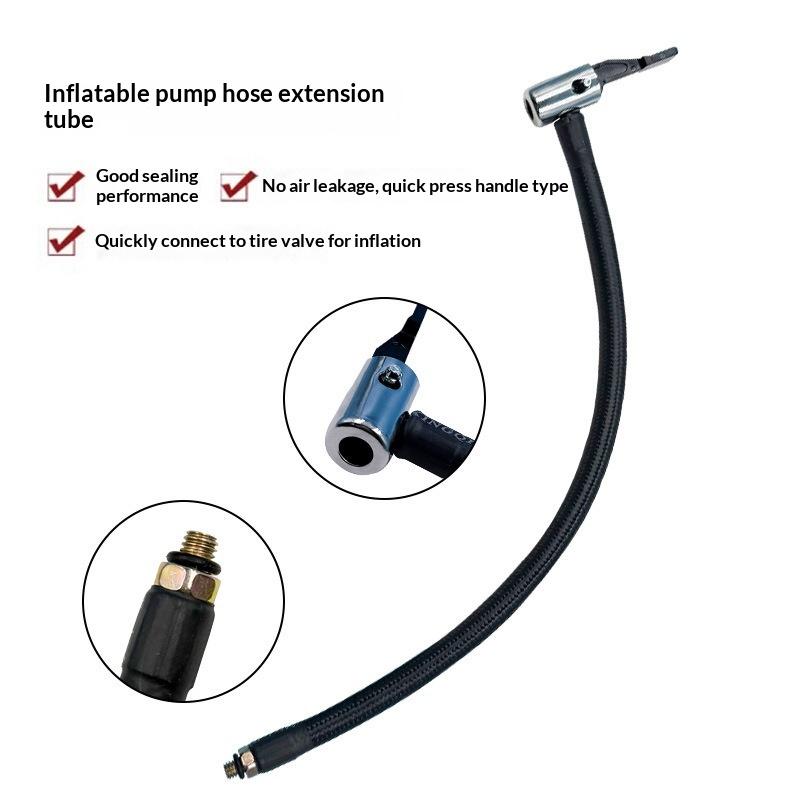 Car Tire Inflator Hose Inflatable Air Pump Extension Tube Adapter Twist Tyre Connection Locking Air Chuck