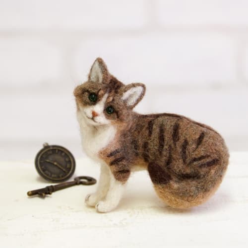 Hamanaka Felt Kit Real Animals Made with Felt Crafts Norwegian Forest Cat H441-465