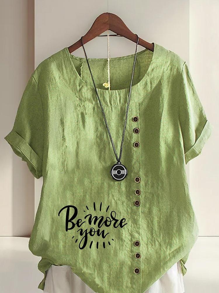 

Women s Fashion Black Letters Print Shot Sleeve T-shirt Loose Cotton Shirt Casual Loose Summer Blouse Tops Plus Size 5XL зелений