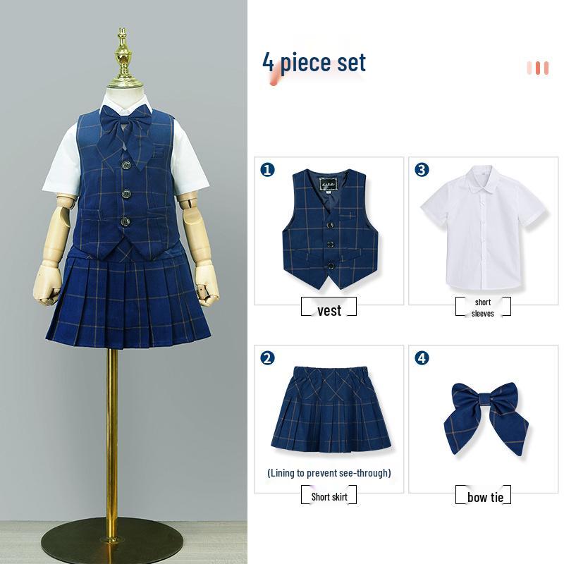Kindergarten Summer School Uniform Set - Performance Costumes for Primary and Secondary Students