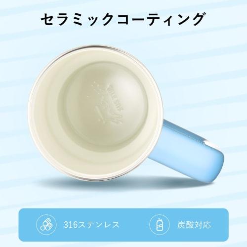 GIANXI Ceramic Tumbler, 1000ml, with Straw, Lid, and Handle, Insulates Hot and Cold Drinks, Vacuum Insulated, Wide Mouth, Large Capacity, Suitable for