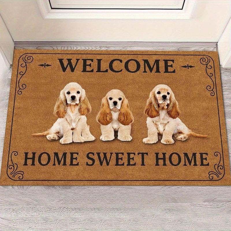 VIKAMA Tappetino di Benvenuto Cocker Spaniel Carino Antiscivolo Intrappola Sporco Tappetino per Ingresso Tappeto per Soggiorno Camera da Letto Decorazione per la Casa