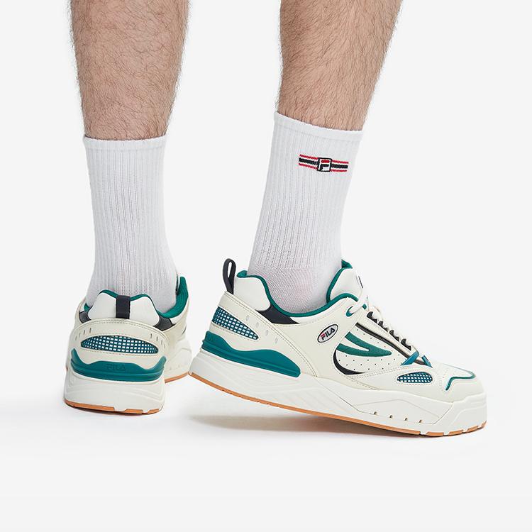 FILA Slam 22 Comfortable Versatile Durable Low-Top Skate Shoes Men Sneakers Off-White Green F12M231217FAC