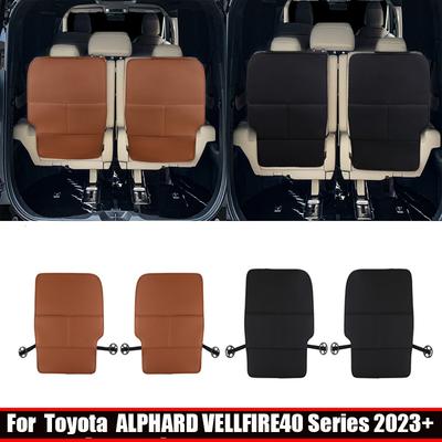 For Toyota Alphard Vellfire 40 Series  2024 Interior Car Leather Rear Seat Row Storage Back Cushion Protective Pad Cover