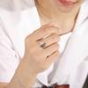 Women's Ring Stainless Steel Filigree Flower Gold Party Finger Rings Love Jewelry Anniversary Gifts for Women Femme