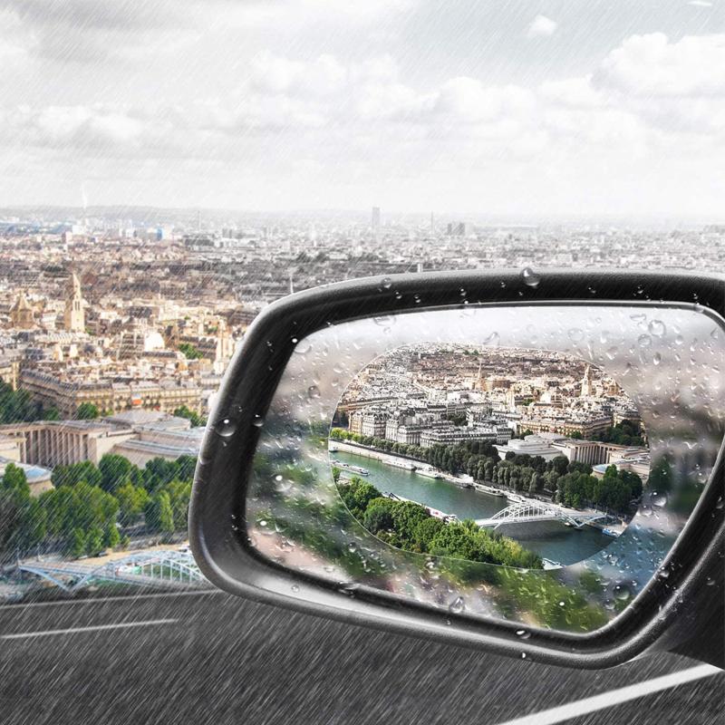 2Pcs Car Rainproof Film Car Rearview Mirror Protective Rain Proof Anti Fog Waterproof Film Car Sticker Accessories Oval Square