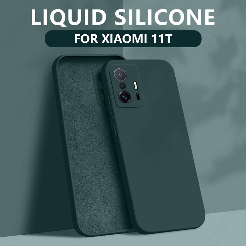 For Xiaomi 11T 13T Pro Case Liquid Silicone Soft Cover Fundas For Xiaomi Redmi Note 11 12 13 Pro 5G 11s Coque