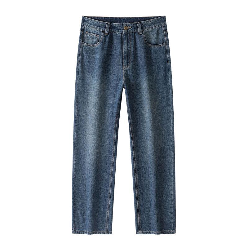 Dmo Loose Wide-leg Jeans for Boys, American Retro Casual Straight-leg Fashion Brand High Street Plus Size Long Pants