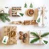 30/60pcs Christmas Tree Ornament Tags with Rope -  for Holiday Decorations & Gifts Holiday Stickers Gift decoration hang tag