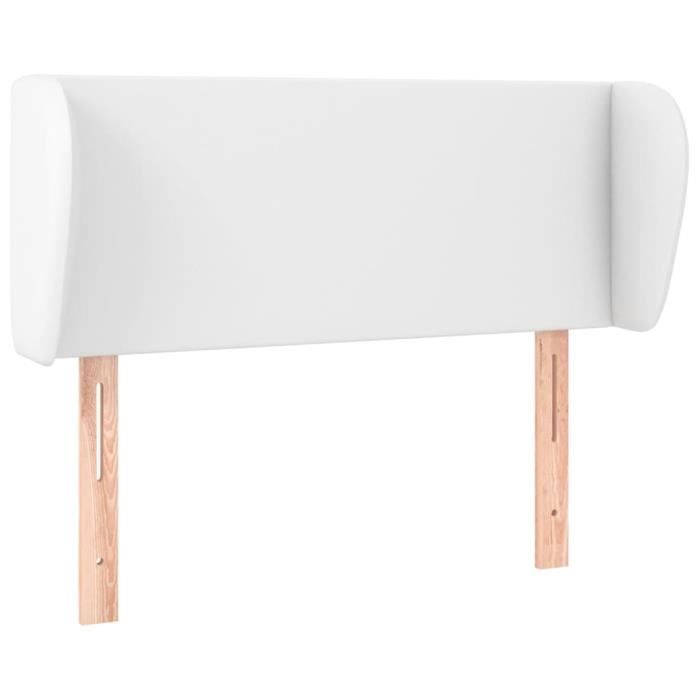 VidaXL Tête de lit avec oreilles Blanc 93x23x78-88 cm Similicuir3116943
