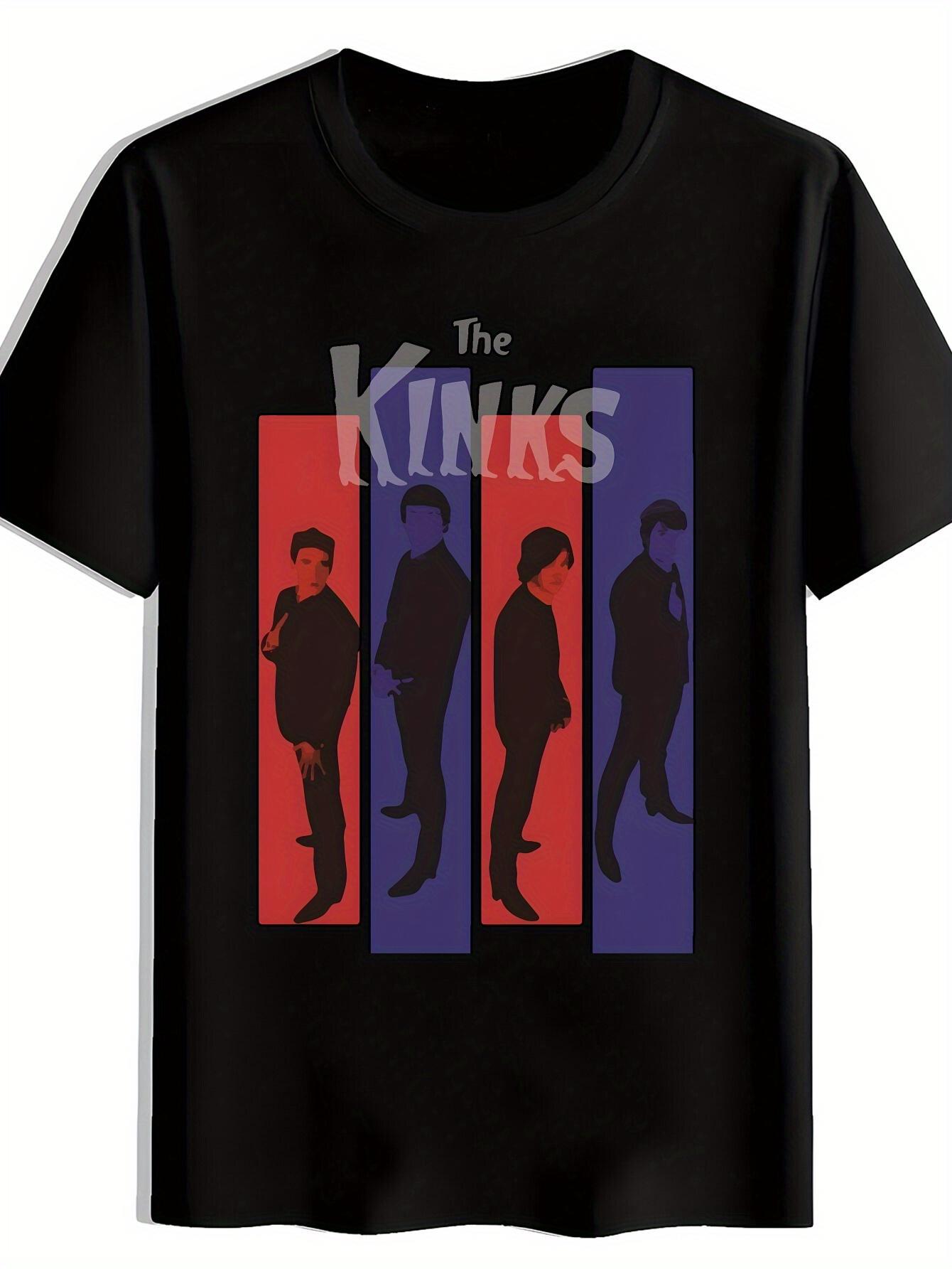 T-shirt Vintage Rock Band Graphic - Retro Punk Silhouette Design XS