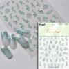 Golden Flower Stamping Retro Petal Metal Tender Leaves Branches Slash Leaves Ginkgo Plant 5D Nail Art Sticker Manicure Decal