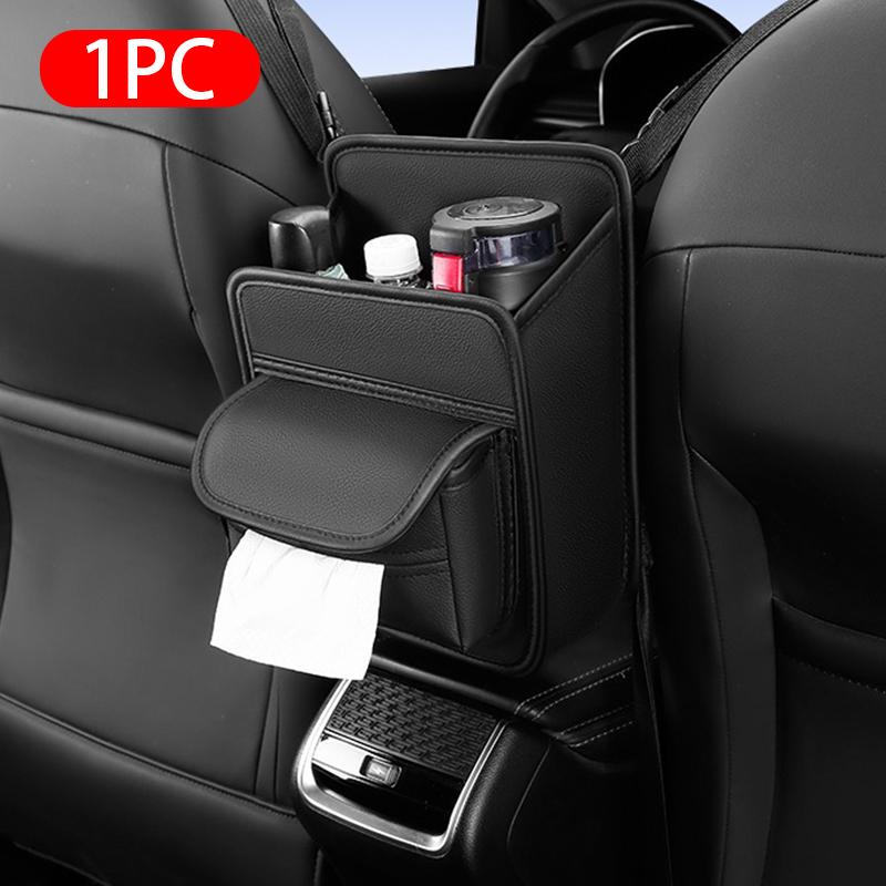 

SEAMETAL Car Seat Middle Hanger Storage Bag Large Capacity Auto Backseat Organizer Box Handbag Tissue Water Cup Storage Pockets 1pc