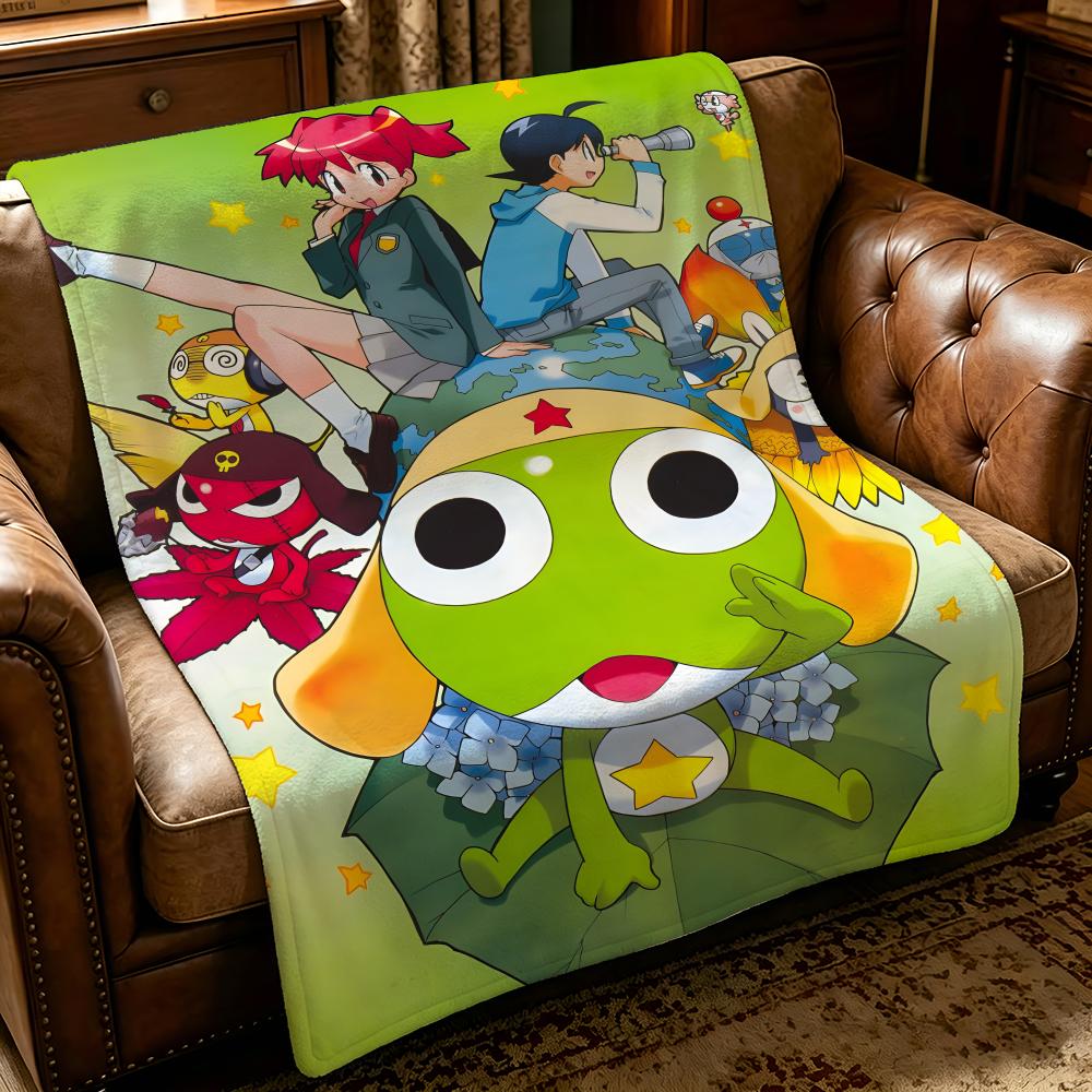 anime K-Keroro Gunso-o Throw Thick Comfort Flannel Quilt, Multi-scene Use Indoor Outdoor Daily Nap