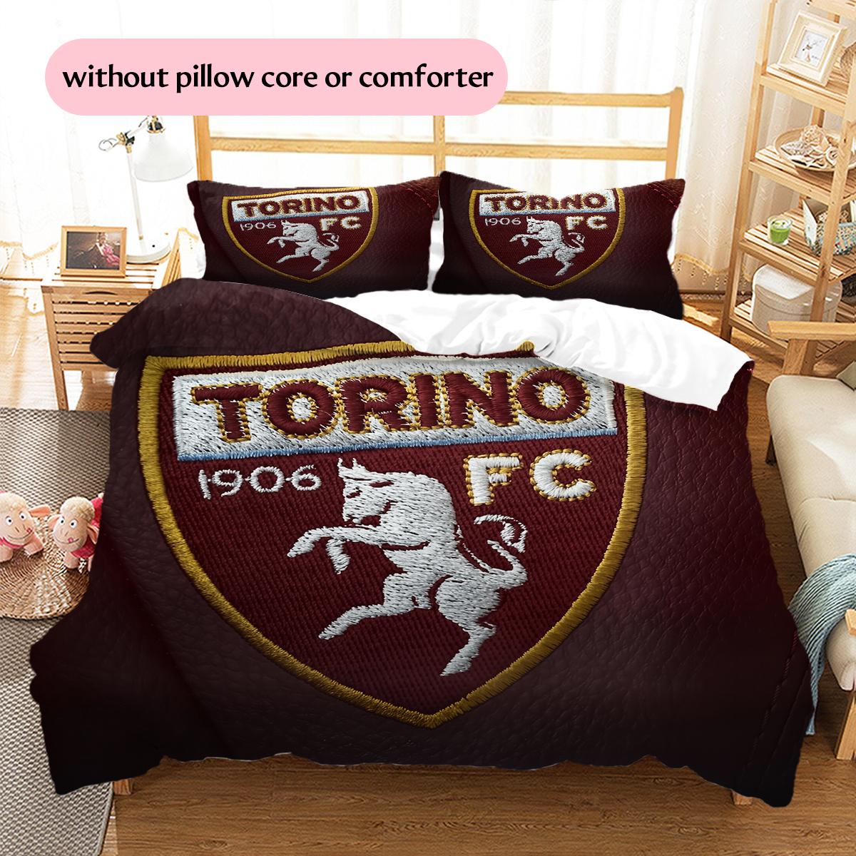 

Torino Football Pattern Bedding Home Decoration Birthday Gift (1 * duvet cover + 2 * pillowcase, without core) 135x200cm