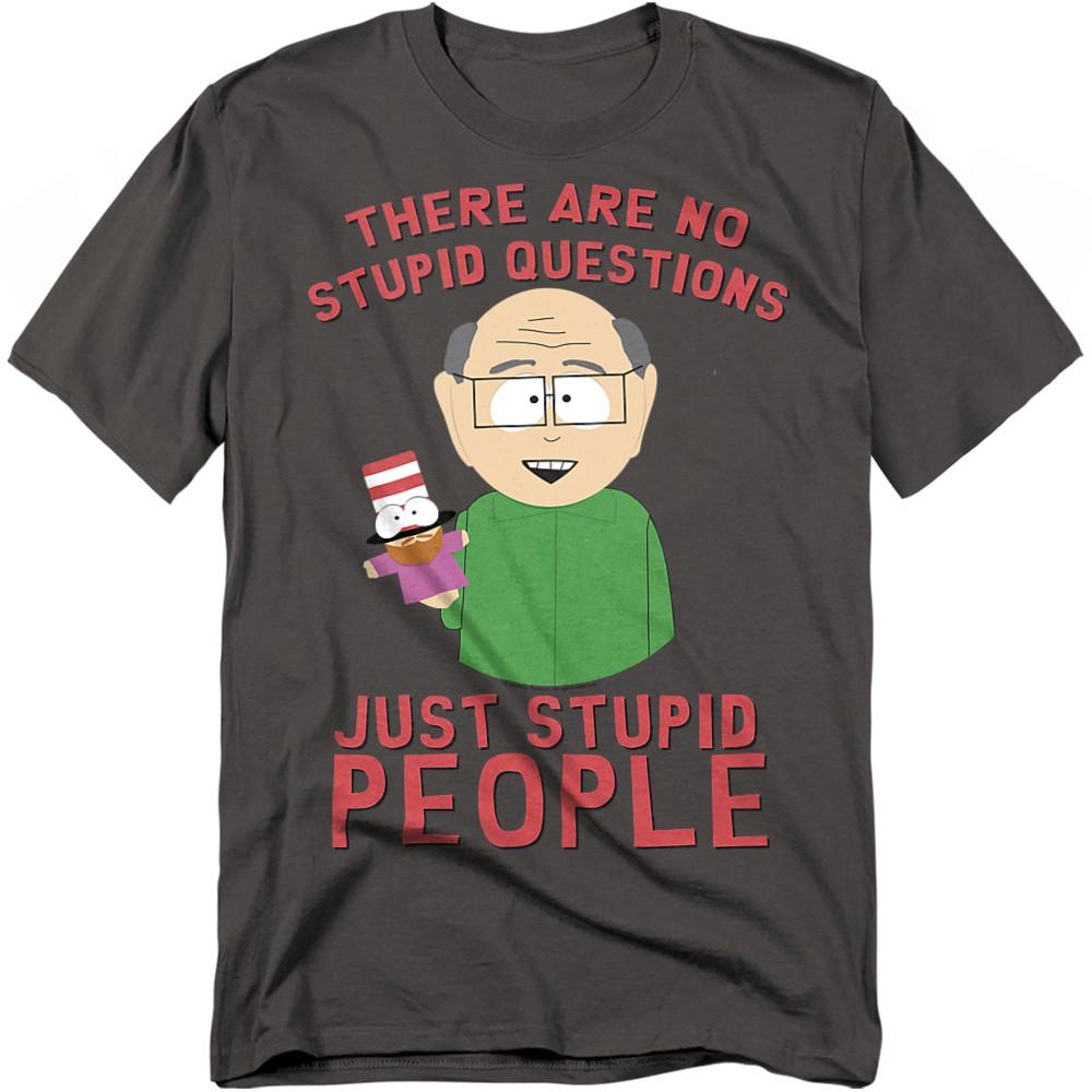South Park No Stupid Questions T-Shirt S-4XL Charcoal L