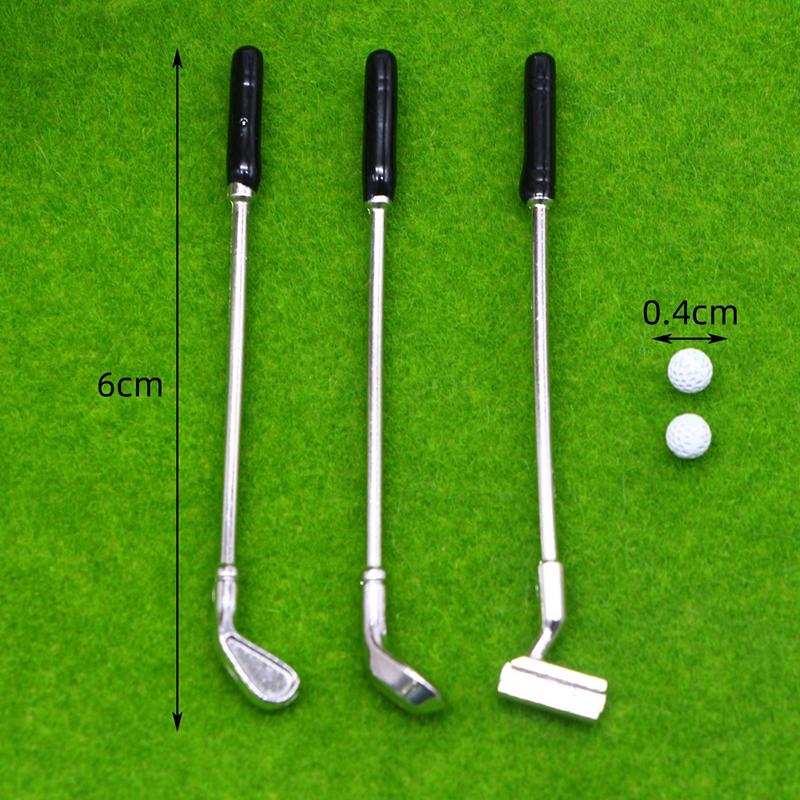 1 Set Miniaturi Bâte de Golf Kit Mic de Golf Păpușă Mini Model Decorativ de Bâtă de Golf Jucărie Recuzită de Scenă Accesorii DIY
