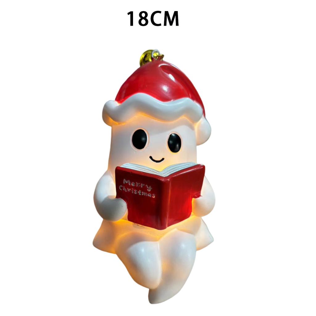 Cute Ghost Reading Book Lamp Ornament Book Lovers Halloween Night Light Adorable Ghost Night Light For Bedroom Halloween Decor