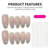 Gentle Pink Fake Nails with Glitter Tip Prevailing Natural Look Press-On Nail Sets for Women and Girl Nail Salon