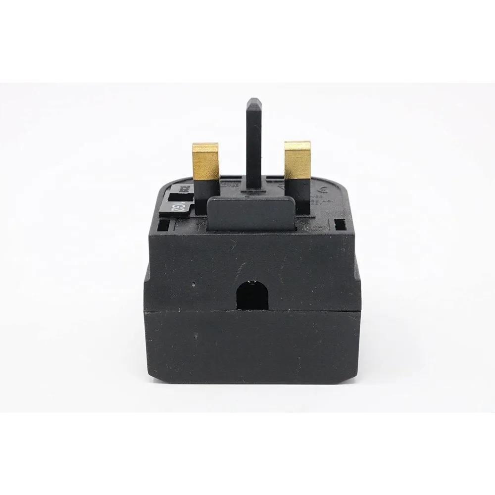 2025 European To British Plug Adapter Fuse UK British Electrical Travel Adapter Converter Socket AC Power Cord Outlet New