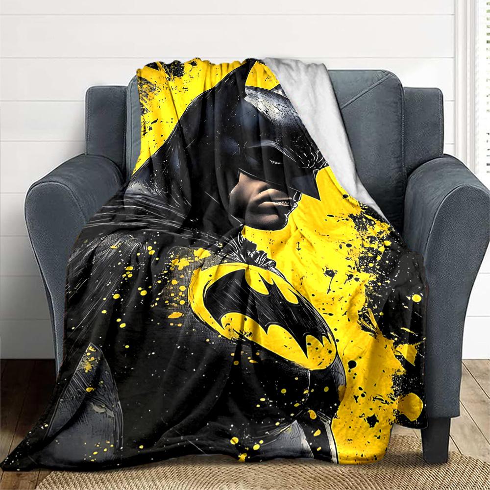 1 stuks Batman, Superhelden Deken Lichtgewicht Flanellen Plaid Voor Bank, Bed, Reizen, Kamperen, Woonkamer, Kantoor, Bank, Stoel, En Bed