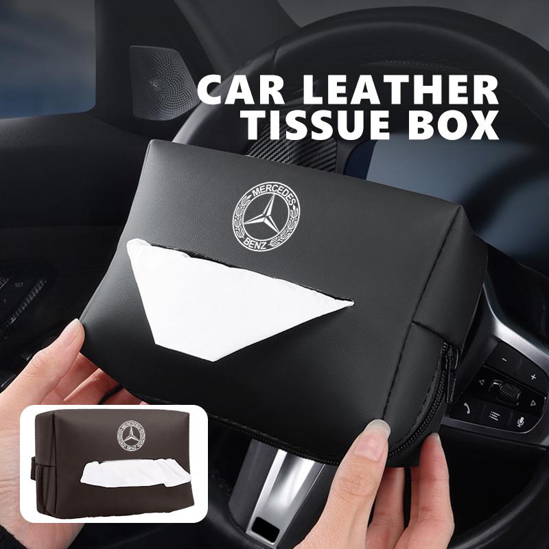 CGRE6 For Benz 1/2PCS Car Interior Tissue Bag Seat Back Tissue Storage Box Holder Accessories AMG VIANO GLB GLC W108 W124 W126 W169