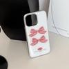 Red Plaid Bow Is Suitable for iPhone17 Mobile Phone Case Apple 15 Electroplating 14 Water Condensation 13 Simple 16 Advanced