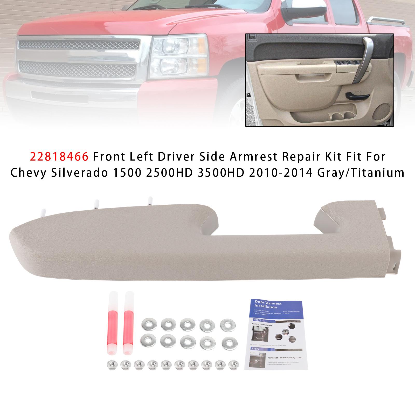 Front Left Armrest Repair Kit For Chevy Silverado 1500 2500HD 3500HD 2010-2014